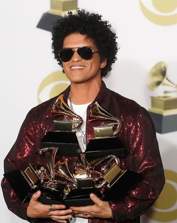 ব্রুনো মার্স। ছবি: রয়টার্স