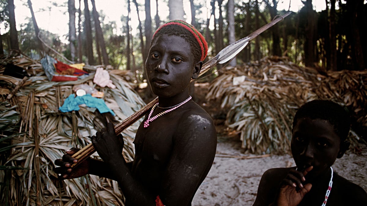 আন্দামানের আদিবাসী জারোয়া সম্প্রদায়। ছবি: সংগৃহীত।