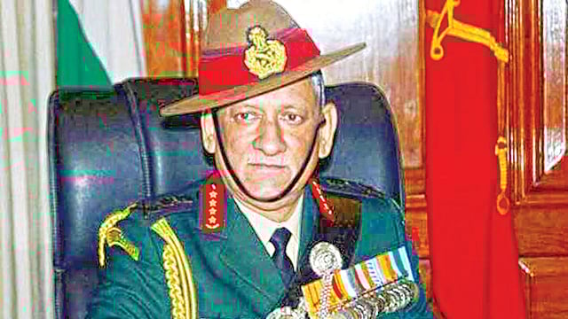 ভারতের সেনাপ্রধান জেনারেল বিপিন রাওয়াত