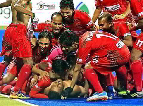 বাংলাদেশ জাতীয় হকি দল। ফাইল ছবি