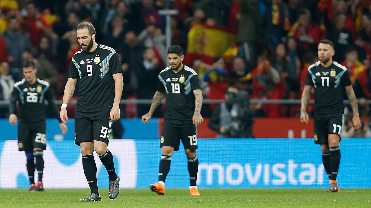 বিপর্যয়কর এক হার আর্জেন্টিনার। ছবি: এপি