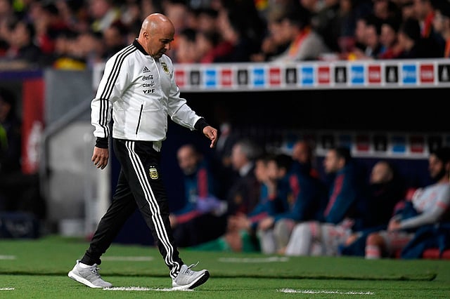 দলকে একের পর এক গোল হজম করতে দেখা সহজ তো নয়! গতকালের ম্যাচে সাম্পাওলি।