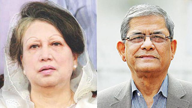 খালেদা জিয়া ও মির্জা ফখরুল ইসলাম আলমগীর
