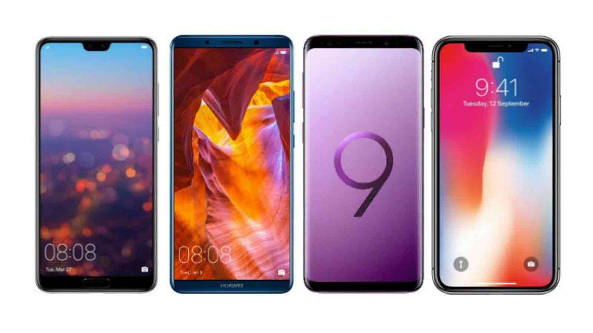 বাজার দখলের হিসেবে শীর্ষস্থানে থাকা ব্র্যান্ডগুলো হচ্ছে স্যামসাং, অ্যাপল, হুয়াওয়ে, শাওমি ও অপো।