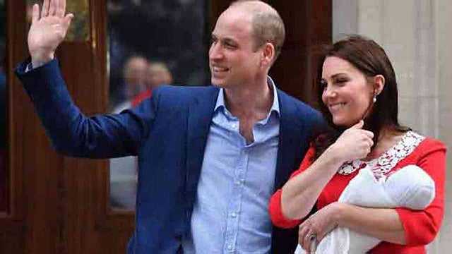 যুক্তরাজ্যের লন্ডনে সেন্ট মেরি’স হাসপাতালে জন্ম নেয় উইলিয়াম ও কেট দম্পতির তৃতীয় সন্তান। ছবি: এএফপি