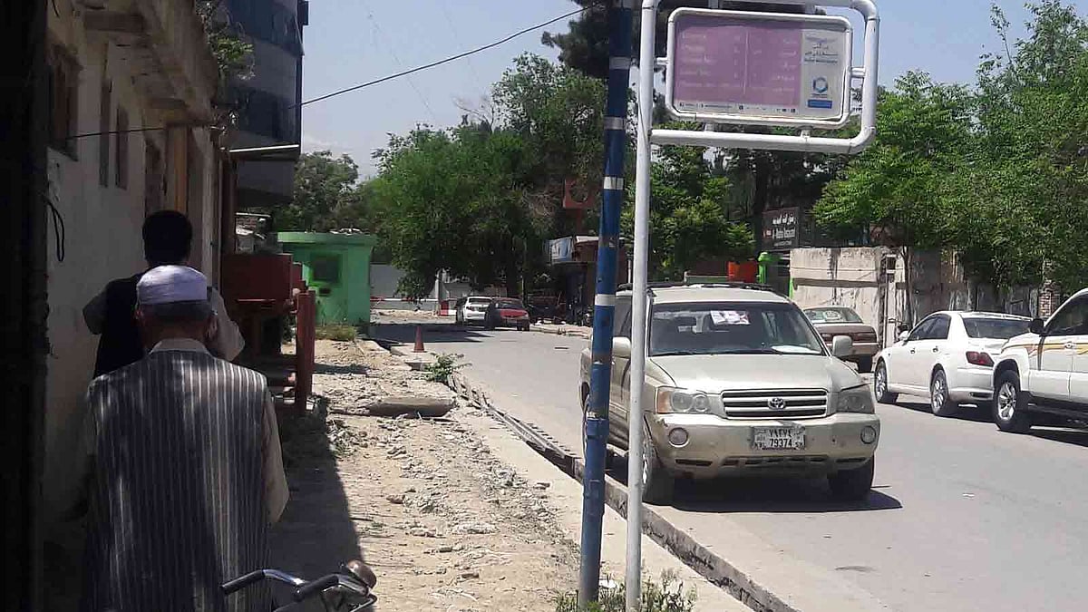 কাবুলের এই স্থানটির একটু দূরে আজ আত্মঘাতী হামলা হয়েছে। ছবি: এএফপি