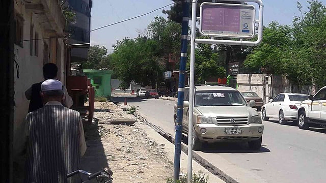 কাবুলের এই স্থানটির একটু দূরে আজ আত্মঘাতী হামলা হয়েছে। ছবি: এএফপি