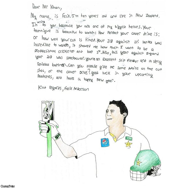 ইউনিস খানকে লেখা ফেলিক্স অ্যান্ডারসনের সেই চিঠি। ছবি: ইউনিস খানের টুইটার পেজ