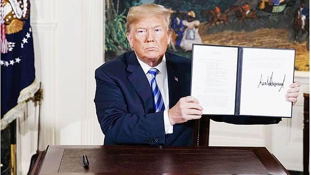 ইরানের সঙ্গে সম্পাদিত চুক্তি থেকে যুক্তরাষ্ট্রকে প্রত্যাহারের সিদ্ধান্ত ঘোষণা ট্রাম্পের