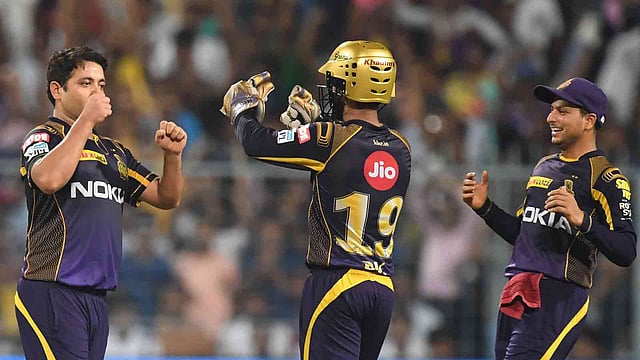 কলকাতার স্পিনাররা বাড়তি সুবিধা পাবেন উইকেটে। ছবি: এএফপি