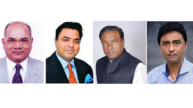 এ কে এম রহমতুল্লাহ, সাঈদ খোকন, মো. সাদেক খান ও শাহে আলম মুরাদ