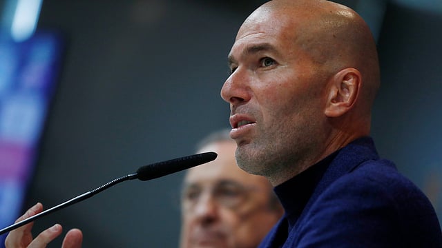 নিজের পদত্যাগের কারণ ব্যাখ্যা করছেন জিদান। ছবি: রয়টার্স