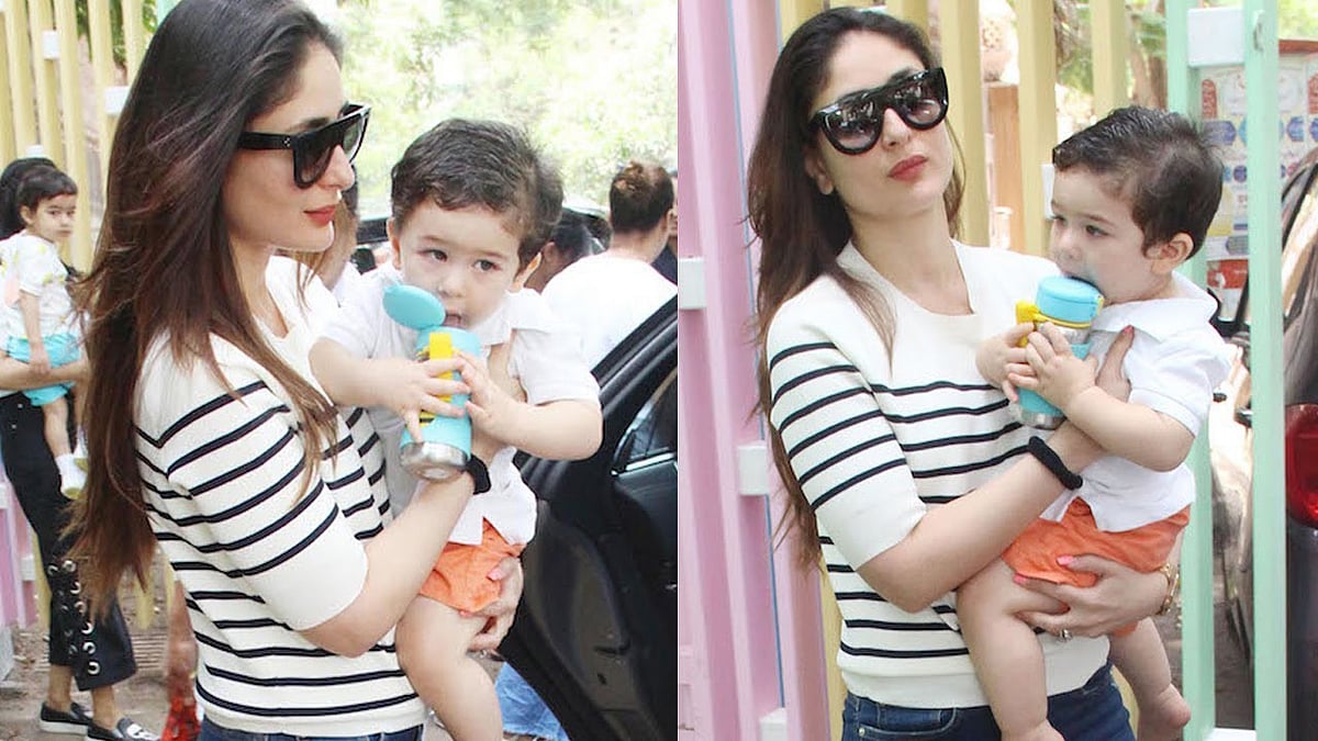 স্কুলে মা কারিনা কাপুরের সঙ্গে ছেলে তৈমুর