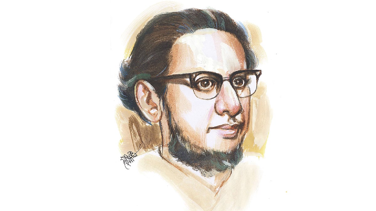 ফররুখ আহমদ (১০ জুন ১৯১৮-১৯ অক্টোবর ১৯৭৪), প্রতিকৃতি: মাসুক হেলাল
