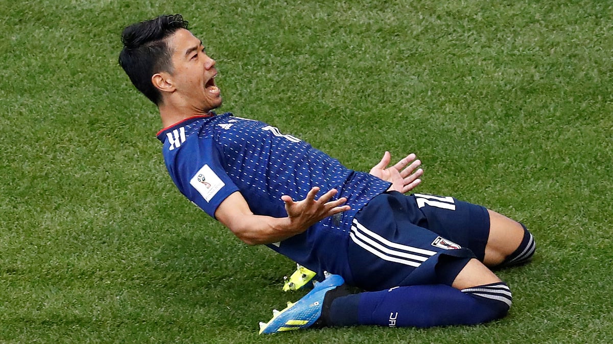 দলকে প্রথমে এগিয়ে দিয়েছিলেন কাগাওয়া। ছবি: রয়টার্স