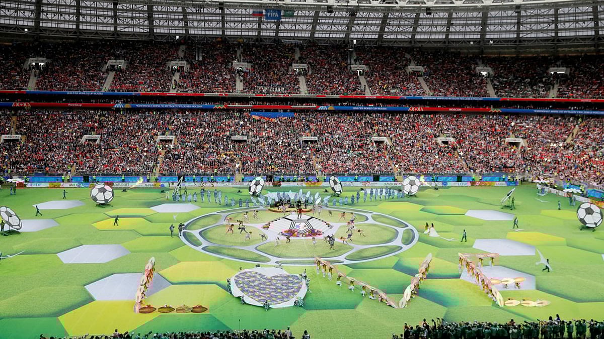 রাশিয়া বিশ্বকাপের উদ্বোধনী আয়োজন। ছবি: রয়টার্স