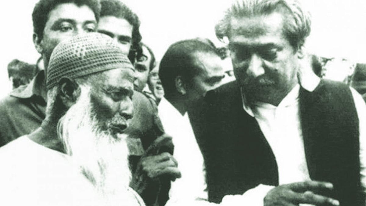 মাওলানা আবদুল হামিদ খান ভাসানী ও শেখ মুজিবুর রহমান