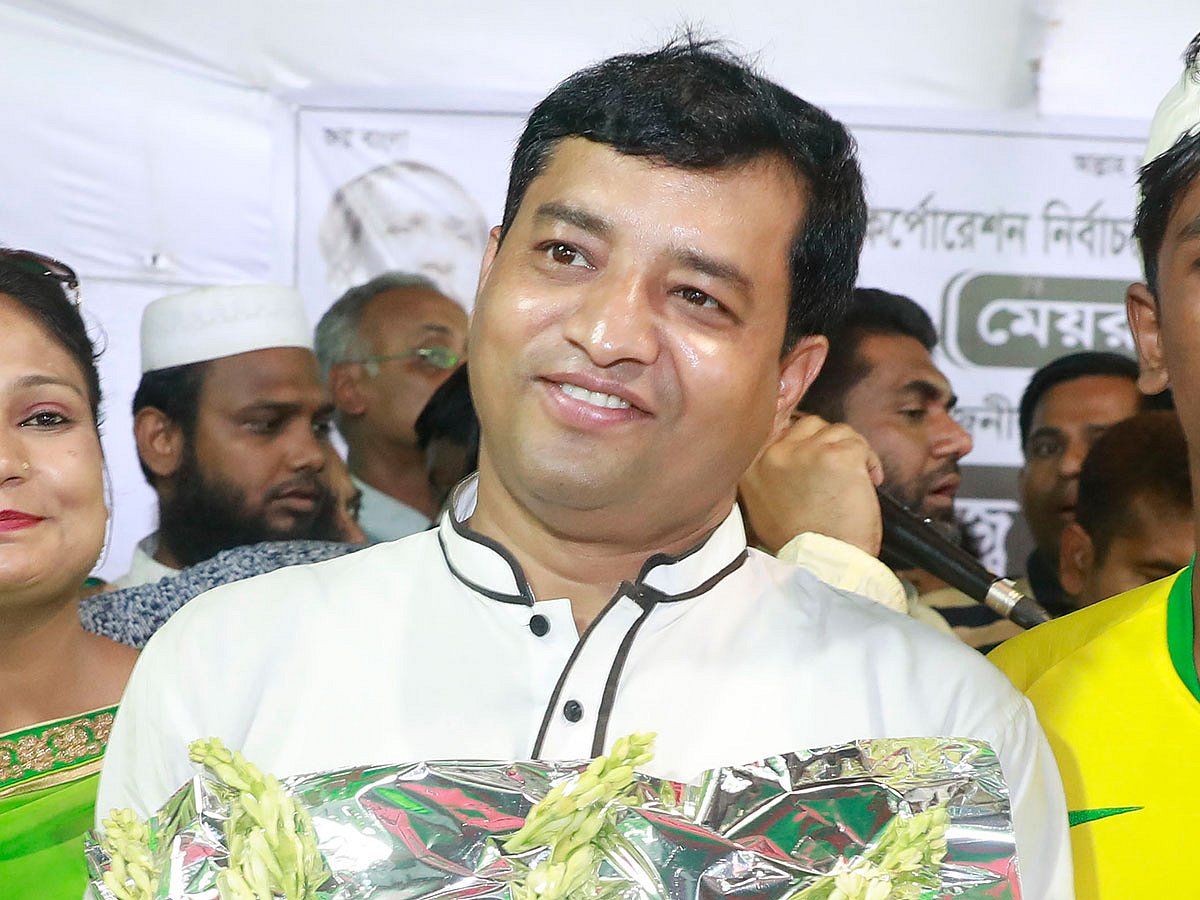 বেসরকারিভাবে নির্বাচিত মেয়র জাহাঙ্গীর আলম।  ছবি: প্রথম আলো