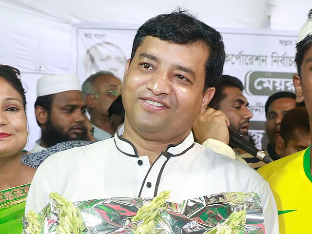 বেসরকারিভাবে নির্বাচিত মেয়র জাহাঙ্গীর আলম।  ছবি: প্রথম আলো