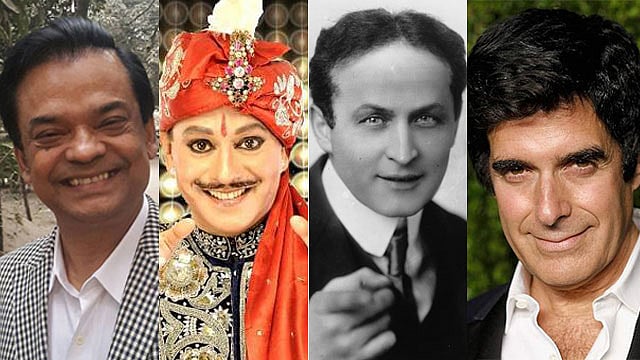 জুয়েল আইচ, পি সি সরকার. হ্যারি হুডিনি, ডেভিড কপারফিল্ড