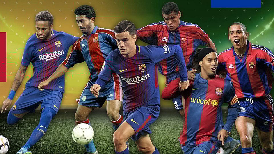 বার্সেলোনার জার্সিতে খেলা ব্রাজিলিয়ান তারকারা।