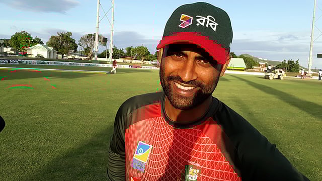 কাল ওয়ার্নার পার্কে তামিম। ছবি: প্রথম আলো