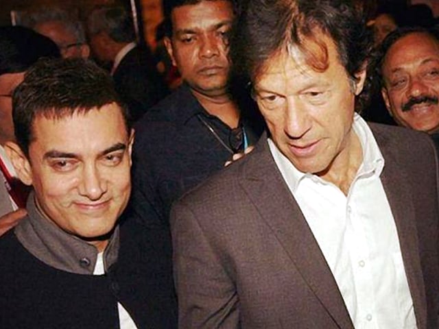 আমির খান ও ইমরান খান। ছবি: টুইটার