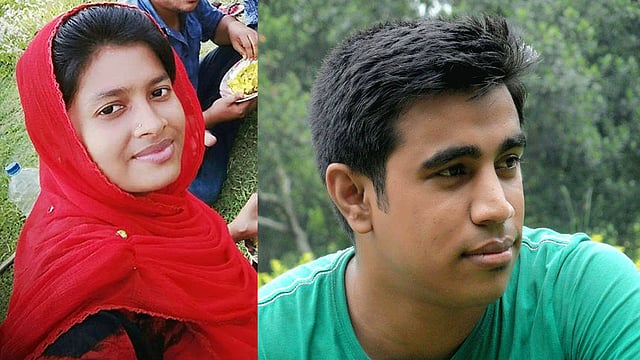 ইসলামী বিশ্ববিদ্যালয়ের দুই শিক্ষার্থী মুনতা হেনা ও রোকনুজ্জামান তিন ঘণ্টার ব্যবধানে আত্মহত্যা করেছেন বলে জানা গেছে। ছবি: ফেসবুক থেকে নেওয়া
