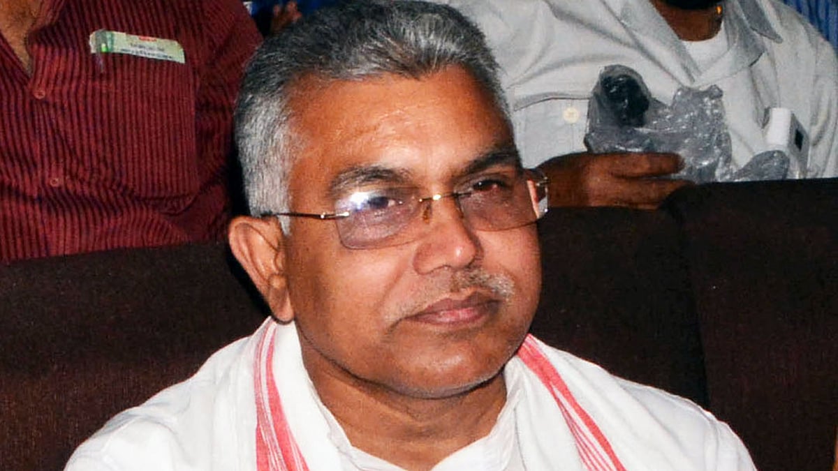 পশ্চিমবঙ্গের বিজেপির রাজ্য সভাপতি দিলীপ ঘোষ। ছবি: ভাস্কর মুখার্জি