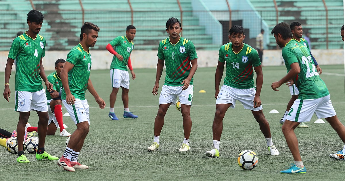 সাফের আগে শেষ প্রস্তুতি বাংলাদেশ দলের। ছবি: শামসুল হক