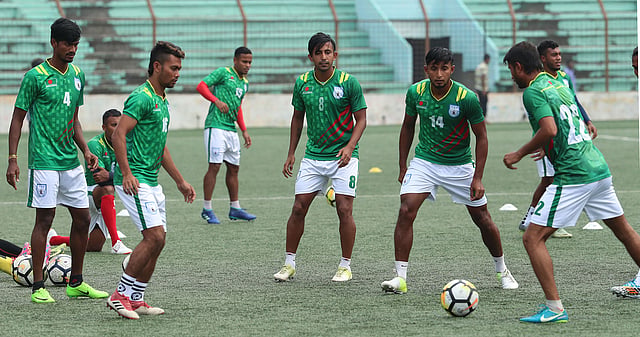 সাফের আগে শেষ প্রস্তুতি বাংলাদেশ দলের। ছবি: শামসুল হক