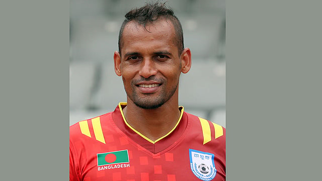 বাংলাদেশ জাতীয় দলের ফুটবলার ফয়সাল মাহমুদ। ছবি: প্রথম আলো