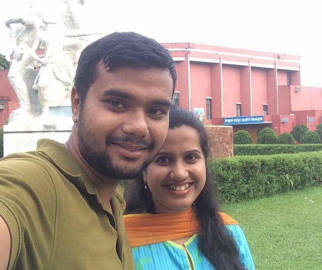 ছোট ভাই শাহরিয়ার আমান সানির সঙ্গে ন্যান্‌সি