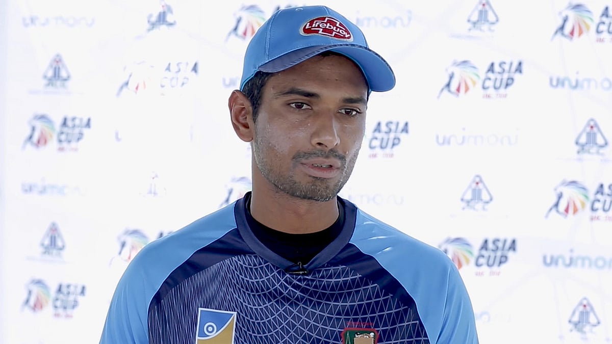 কাল দুবাইয়ে এশিয়া কাপ নিয়ে নিজের ভাবনা জানাচ্ছেন মাহমুদউল্লাহ। ছবি: এসিসি