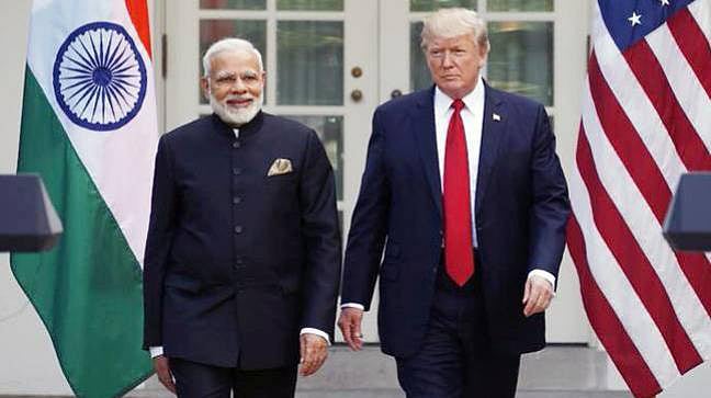 ভারতের প্রধানমন্ত্রী নরেন্দ্র মোদি ও মার্কিন প্রেসিডেন্ট ডোনাল্ড ট্রাম্প। রয়টার্স ফাইল ছবি