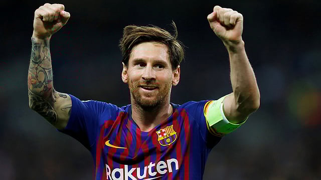 মেসির সামনে দাঁড়াতেই পারেনি টটেনহাম। ছবি: এএফপি