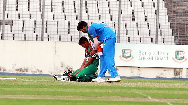 ব্যাটিং ব্যর্থতায় যুব এশিয়া কাপের ফাইনালে যাওয়া হলো না অনূর্ধ্ব-১৯ দলের। ছবি : বিসিবির সৌজন্যে