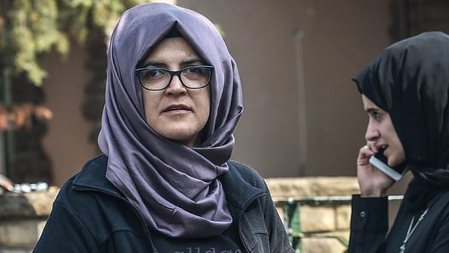 সাংবাদিক জামাল খাশোগির প্রেমিকা হাটিজে জেংগিস। ছবি: এএফপি