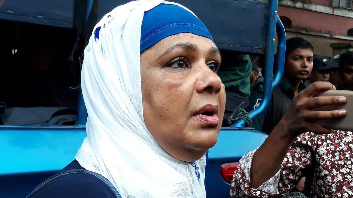 ২১ আগস্ট গ্রেনেড হামলা মামলায় মৃত্যুদণ্ড পাওয়া ব্রিগেডিয়ার জেনারেল (অব.) আবদুর রহিমের স্ত্রী শিরিন রহিম। ছবি: প্রথম আলো