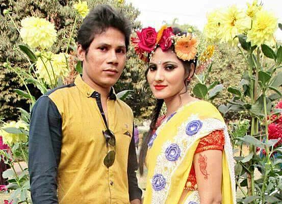 সাবেক স্বামী আতিকের সঙ্গে লাবণী। ছবি: সংগৃহীত