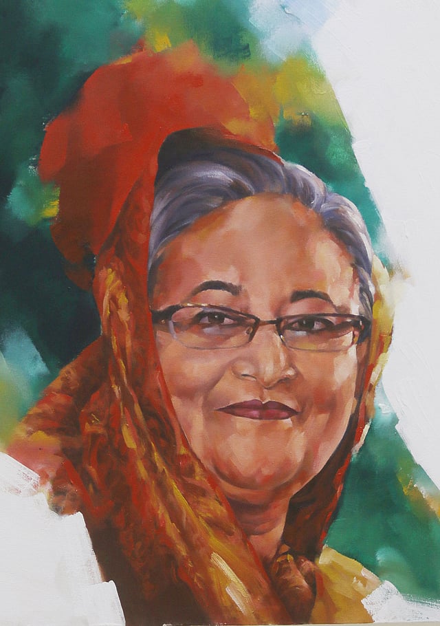 বাংলাদেশ ও শেখ হাসিনাকে সমার্থক হিসেবে দেখেছেন এক শিল্পী।