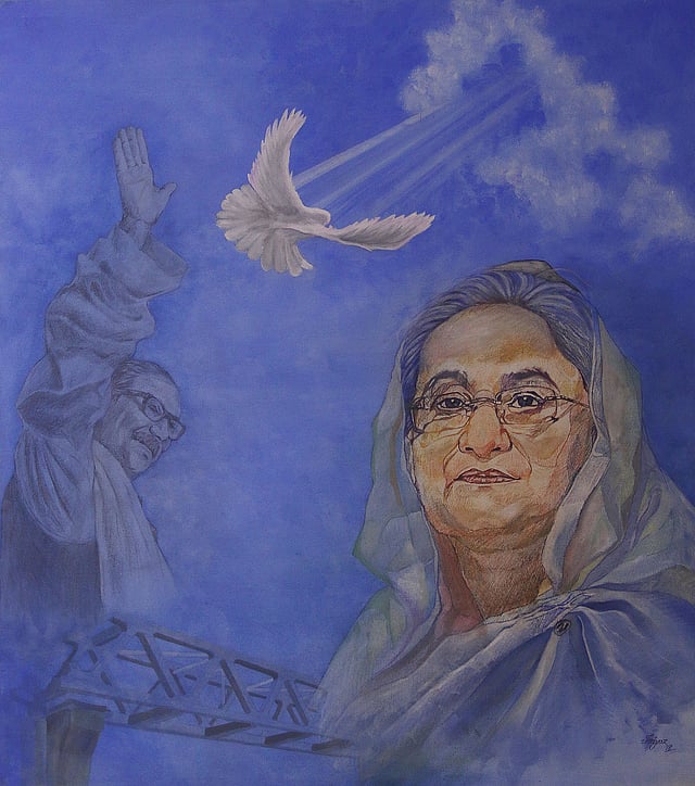অবিচল শেখ হাসিনা, মননে বঙ্গবন্ধু।