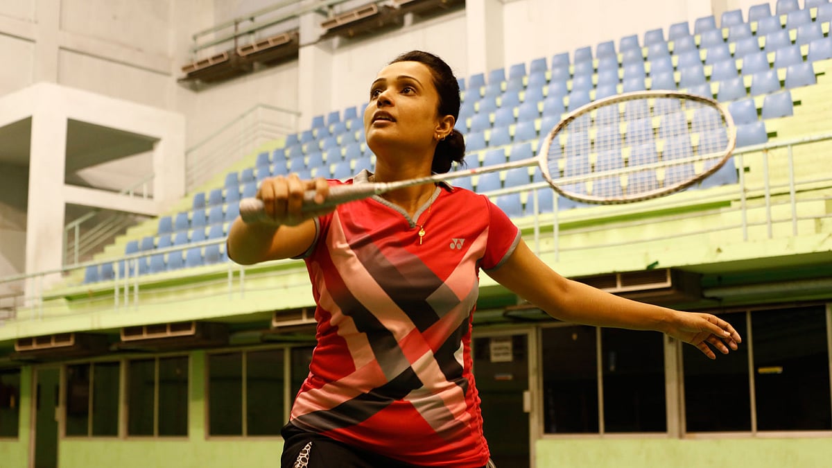 ব্যাডমিন্টন চ্যাম্পিয়ন এলিনা সুলতানা। ছবি: খালেদ সরকার।