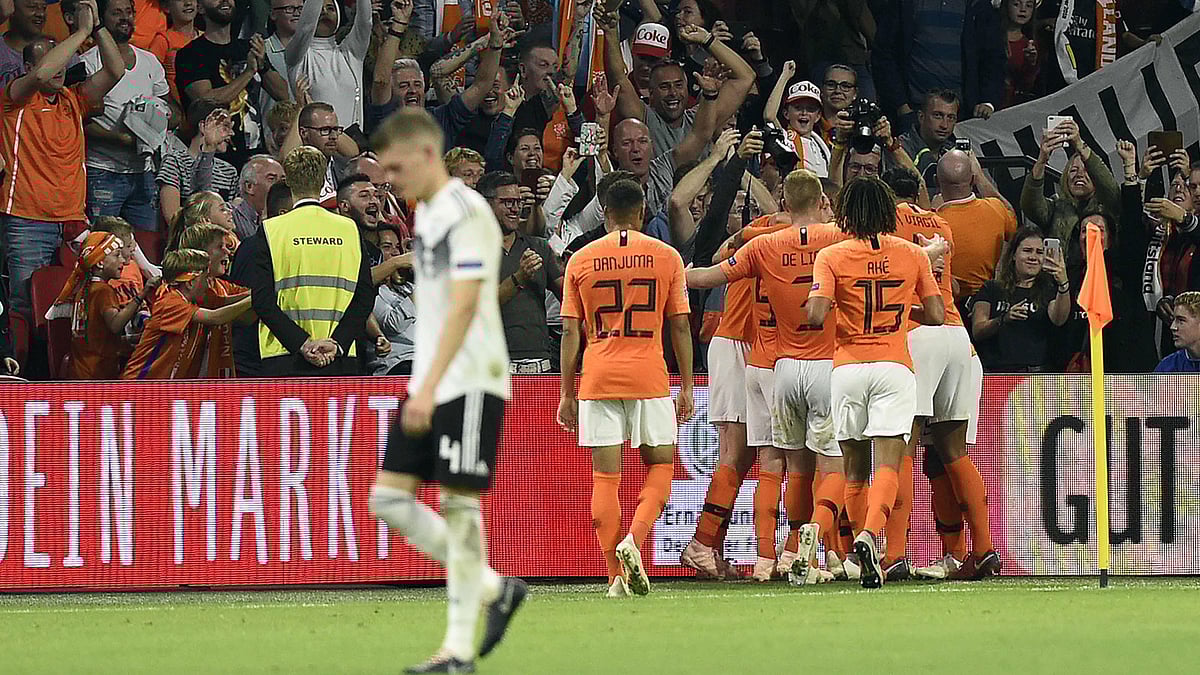 হল্যান্ডের বিপক্ষে সবচেয়ে বাজে হার জার্মানির। ছবি: এএফপি