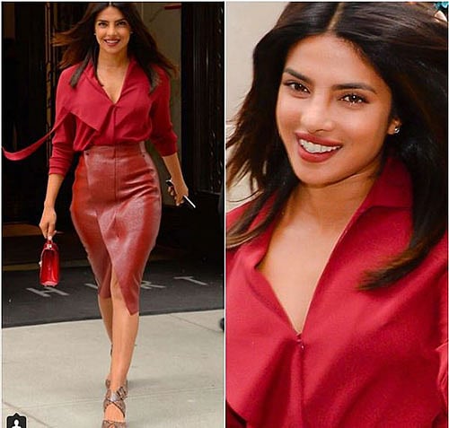 স্টাইলিশ পোশাকে সাবেক বিশ্বসুন্দরী প্রিয়াঙ্কা চোপড়া