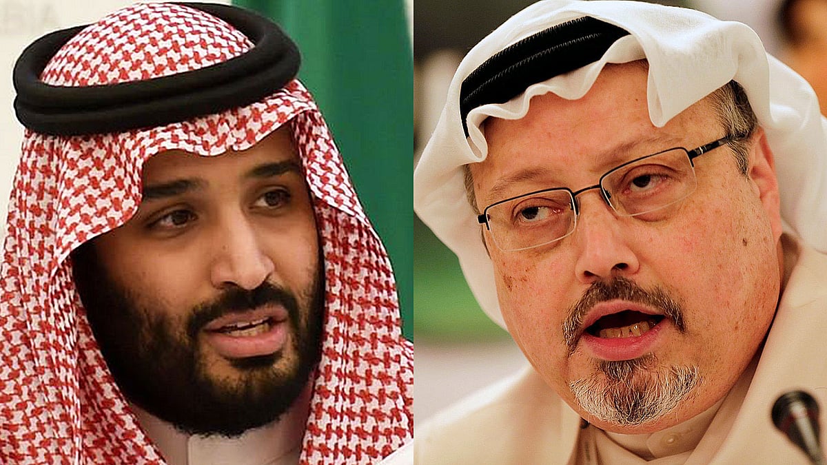 সৌদি যুবরাজ মোহাম্মদ বিন সালমান ও সাংবাদিক জামাল খাসোগি।