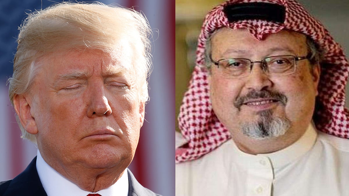 মার্কিন প্রেসিডেন্ট ডোনাল্ড ট্রাম্প ও সৌদি সাংবাদিক জামাল খাসোগি।