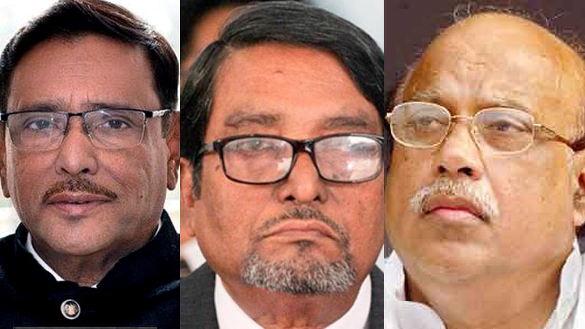 আওয়ামী লীগের সাধারণ সম্পাদক ওবায়দুল কাদের, নির্বাচন কমিশনার (ইসি) মাহবুব তালুকদার ও মোহাম্মদ নাসিম