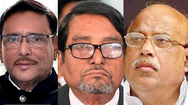 আওয়ামী লীগের সাধারণ সম্পাদক ওবায়দুল কাদের, নির্বাচন কমিশনার (ইসি) মাহবুব তালুকদার ও মোহাম্মদ নাসিম