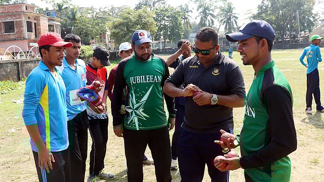 সুনামগঞ্জে শুরু হয়েছে বিসিবির আঞ্চলিক প্রতিভা অন্বেষণ কর্মসূচি। ছবি: বিসিবি